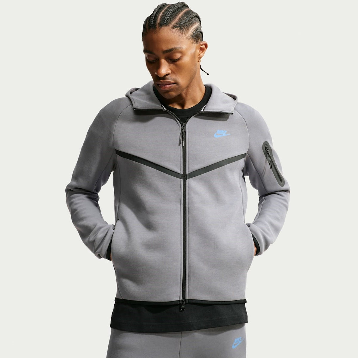 Мъжко худи Nike Tech Fleece Windrunner Full-Zip Hoodie - HV0949-085