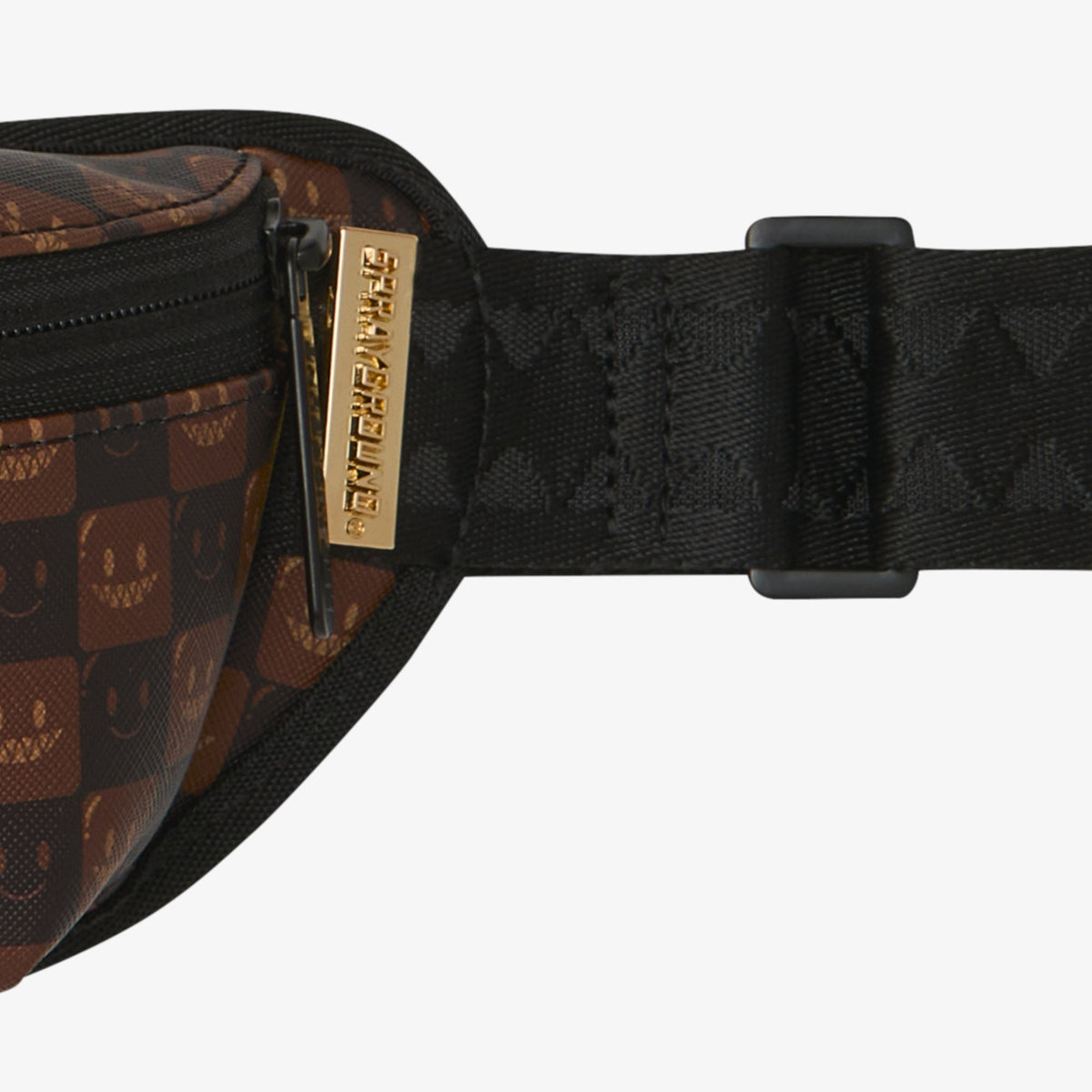 Унисекс чанта Sprayground Sharks In Paris WTF Bubble Brown Check Crossbody - 910B9309NSZ детайл лого