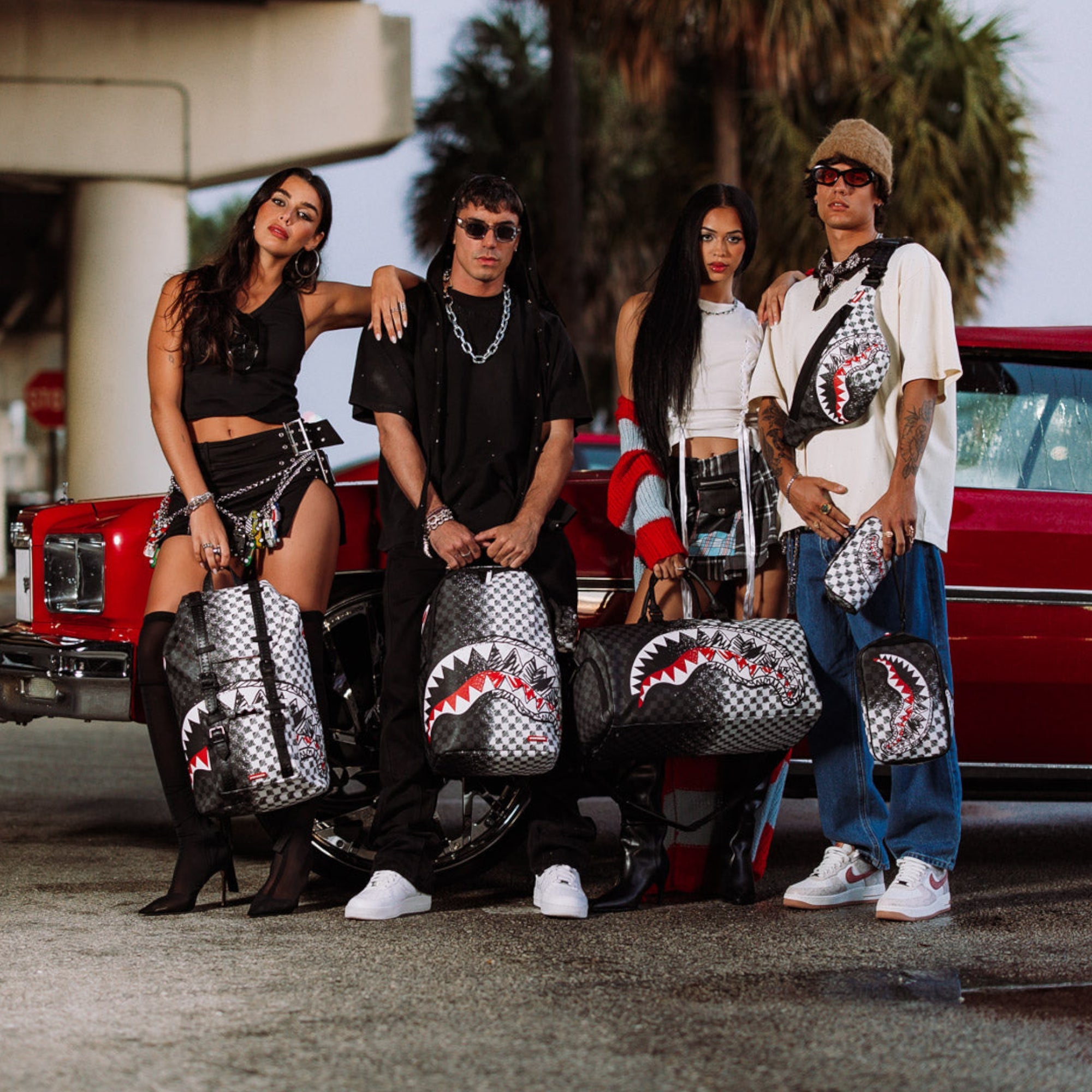 Унисекс чанта Sprayground Scribble Dribble Check Bag - Airhouse