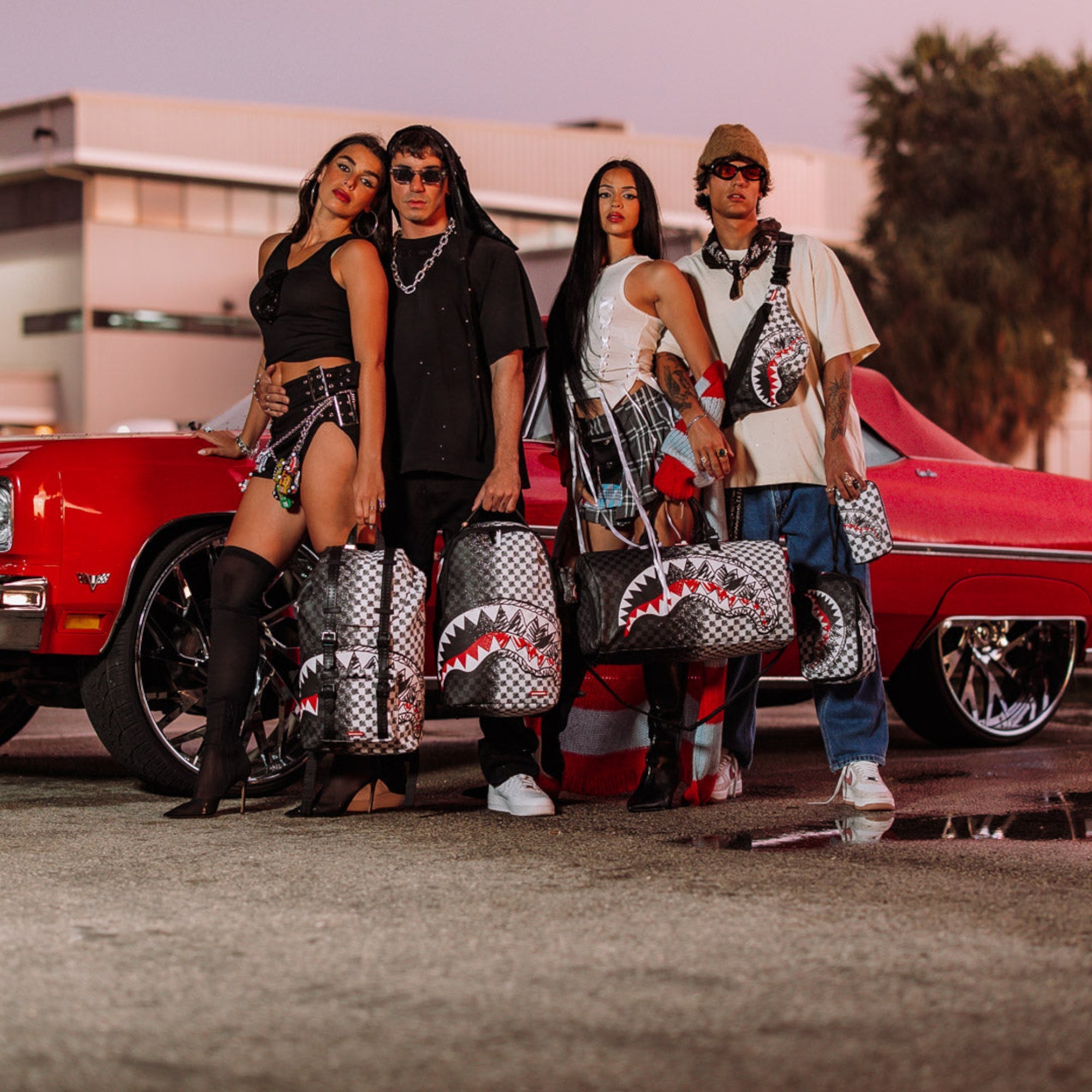 Унисекс чанта Sprayground Scribble Dribble Check Bag - Airhouse