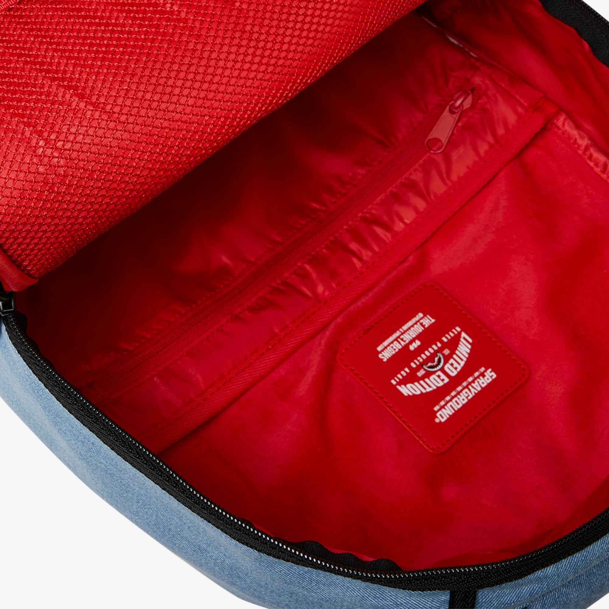 Унисекс раница Sprayground Denim Tear 3 AM Patches Backpack - 910B8302NSZ отвътре