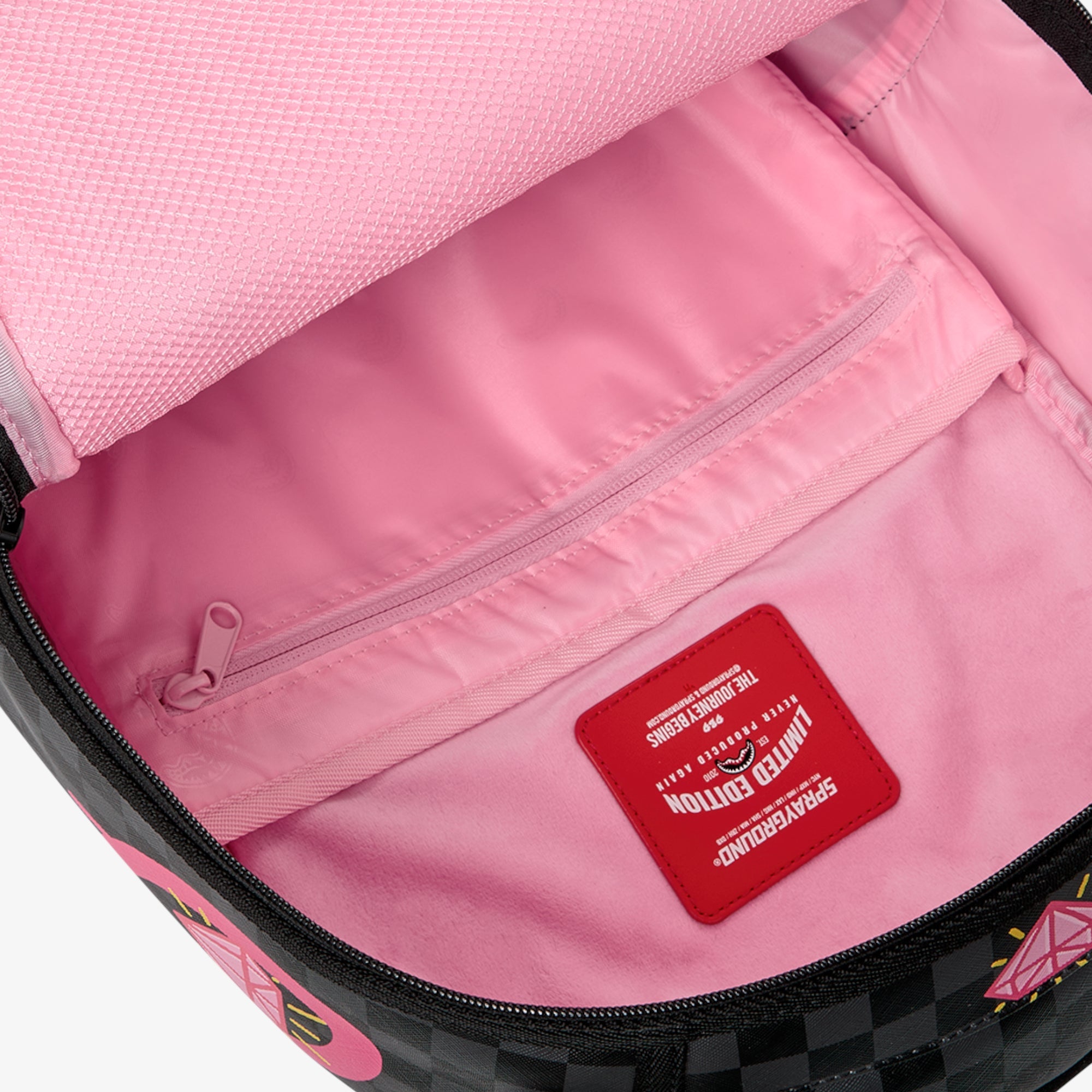 Унисекс раница Sprayground Pink Panther Drippy Diamonds Backpack - 910B8790NSZ детайл отвътре