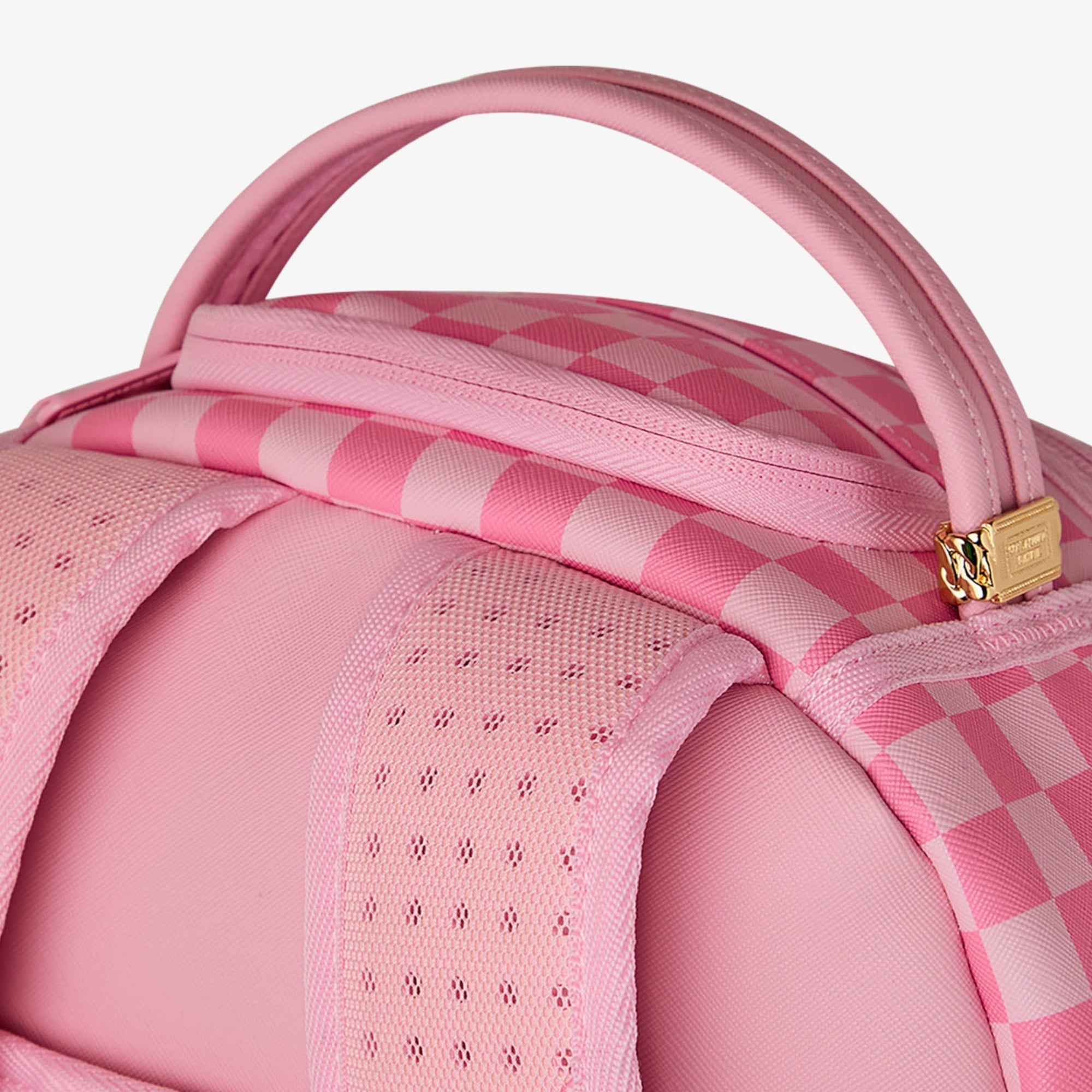 Унисекс раница Sprayground Pink Sharks In Paris Patch Backpack - 910B8717NSZ детайл дръжка