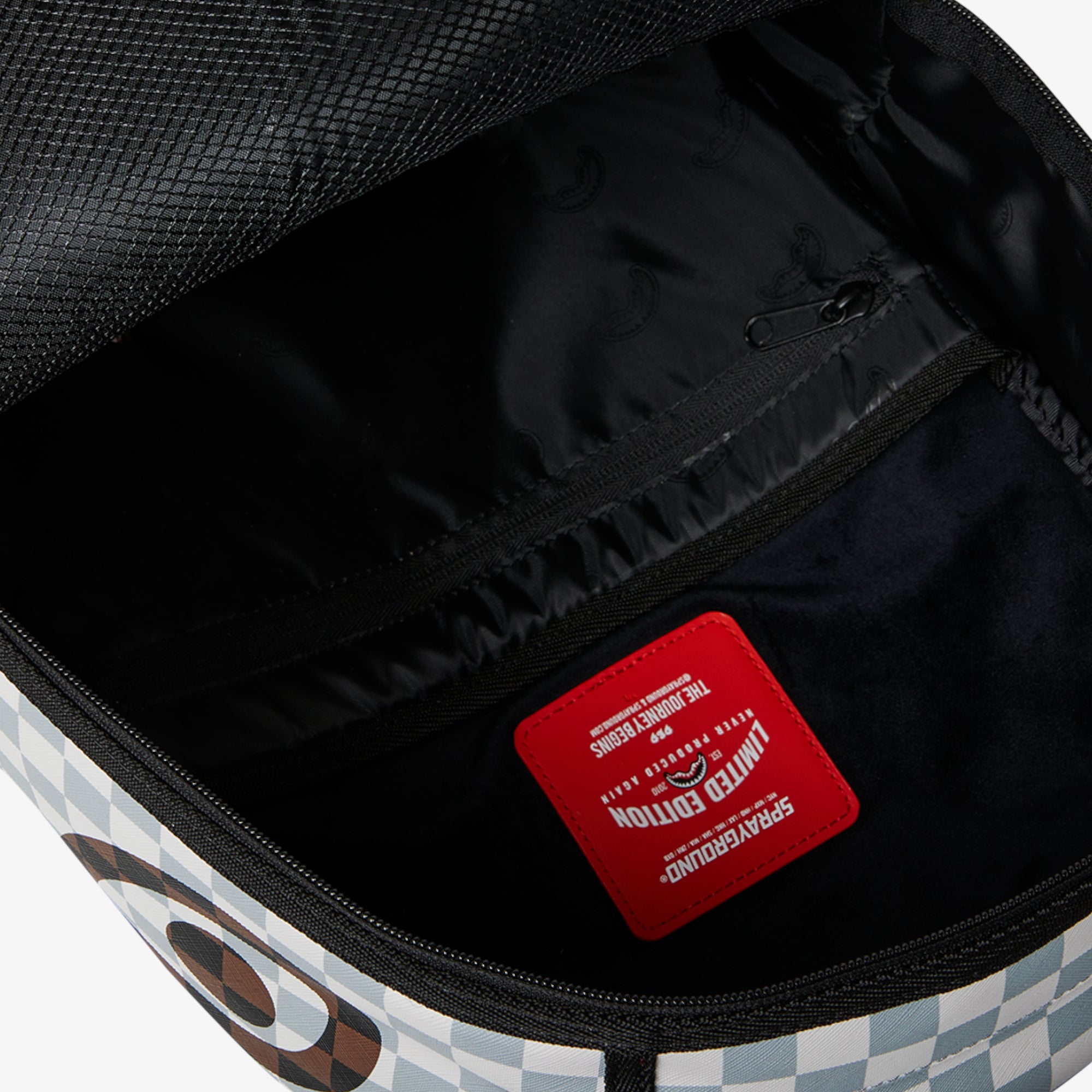 Унисекс раница Sprayground Cream And Brown Tear Check Backpack - Airhouse