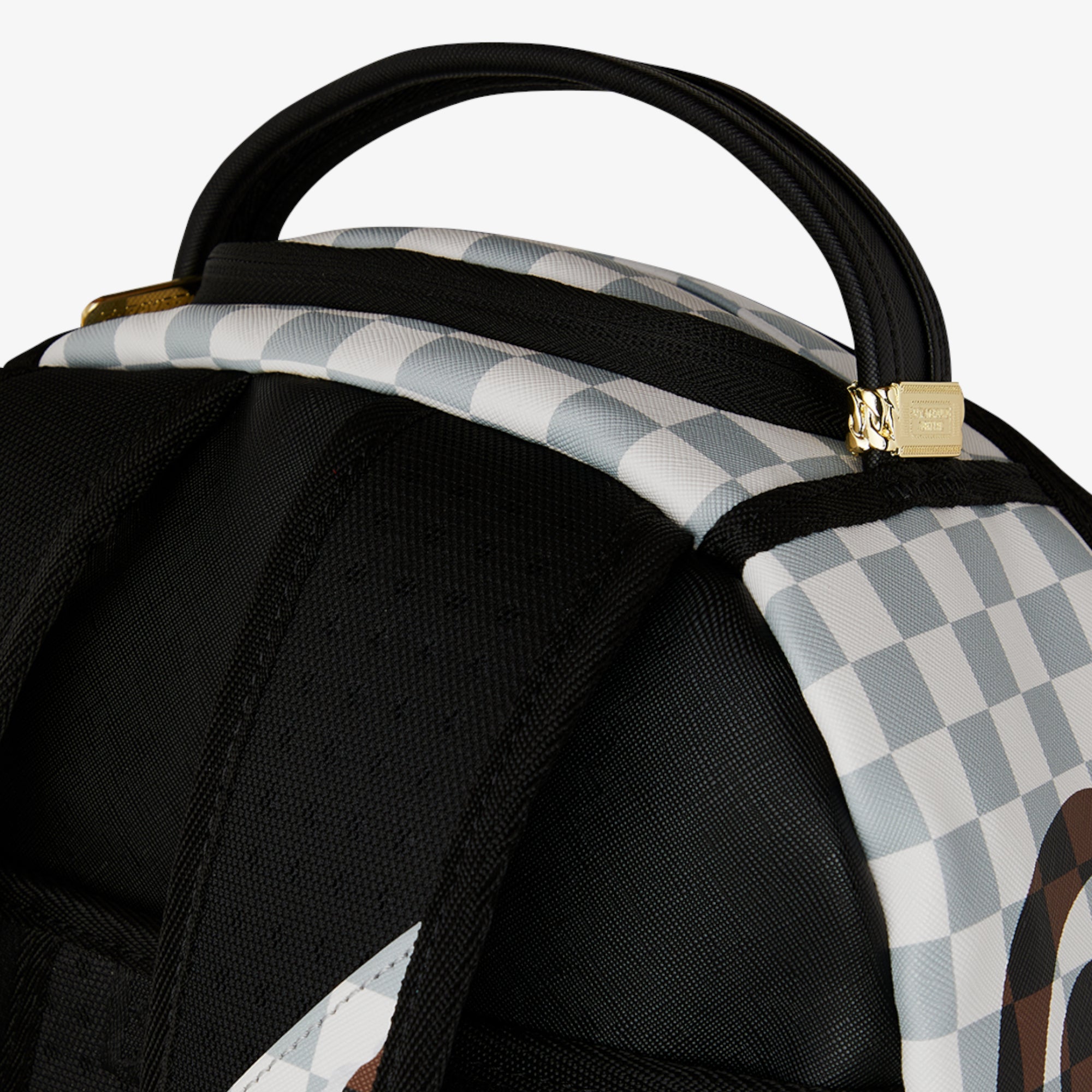 Унисекс раница Sprayground Cream And Brown Tear Check Backpack - Airhouse